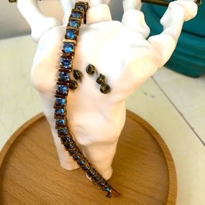 💙VTG Aquamarine and Gold Tennis Bracelet💙